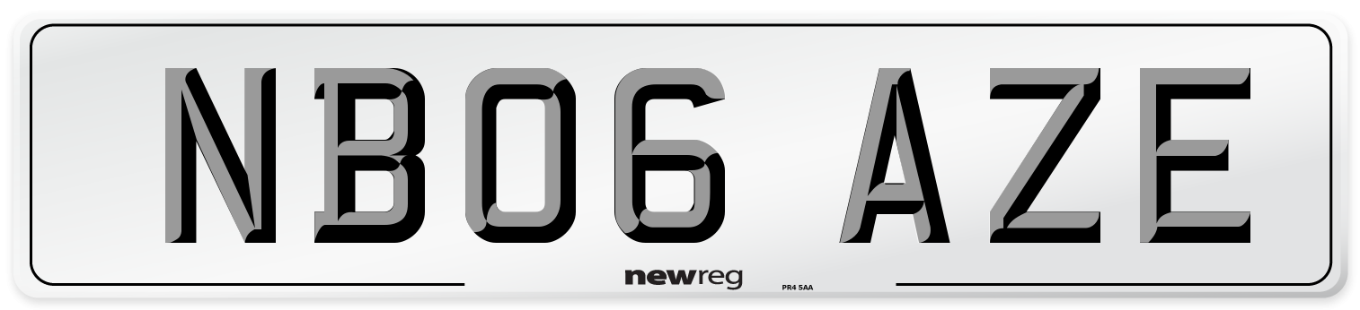 NB06 AZE Number Plate from New Reg